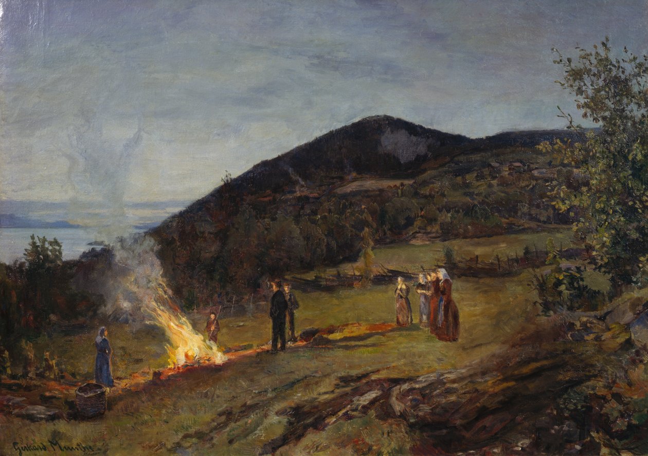 Incêndio de verão, c. 1895 de Gerhard Peter Frantz Vilhelm Munthe