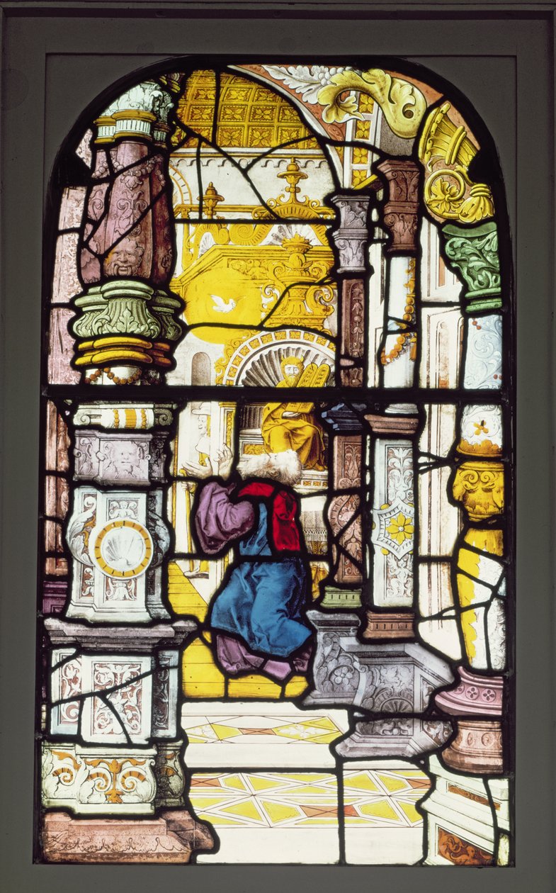 Simeão no Templo, contemplando o Espírito Santo (vitral) de Gerhard Remisch