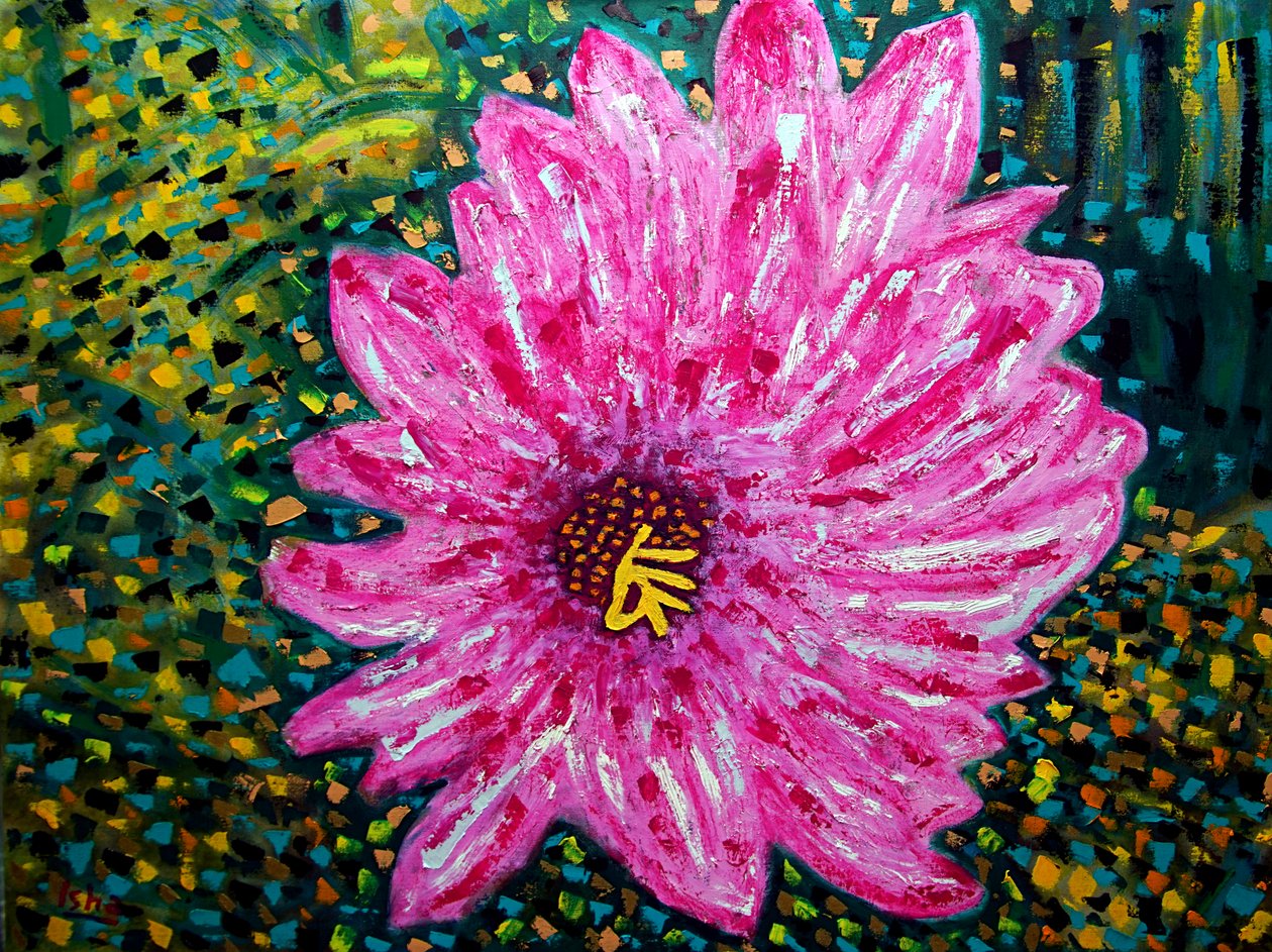 Floral abstrato III, 2023 (óleo sobre tela) de Gerhardt Isringhaus
