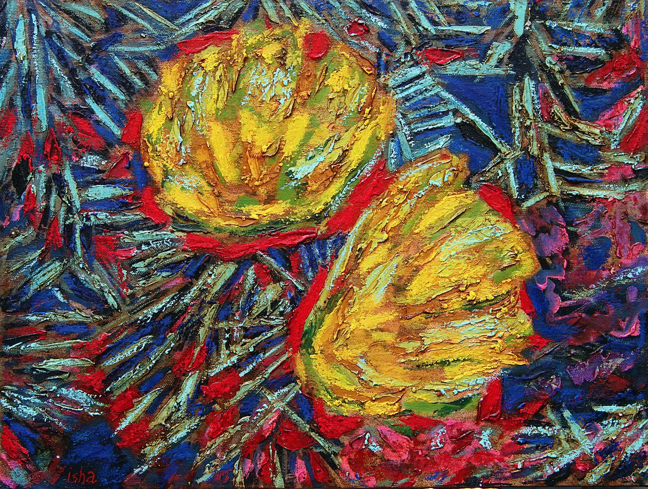 Flores de cato,2019 (óleo sobre tela) de Gerhardt Isringhaus