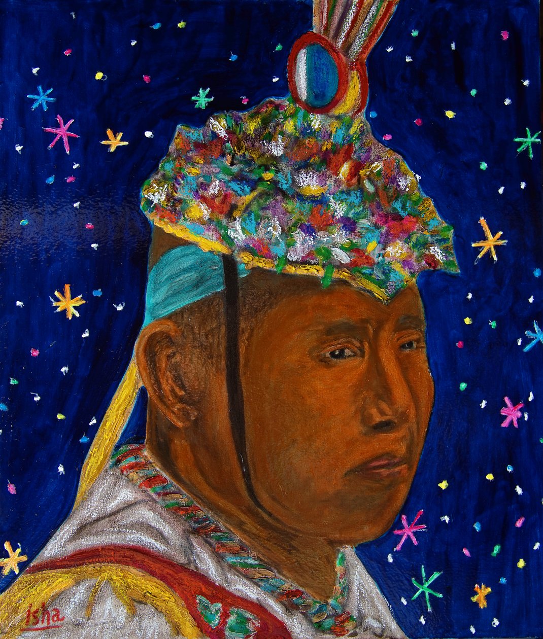 El Volador Maya,2019 (óleo sobre tela) de Gerhardt Isringhaus