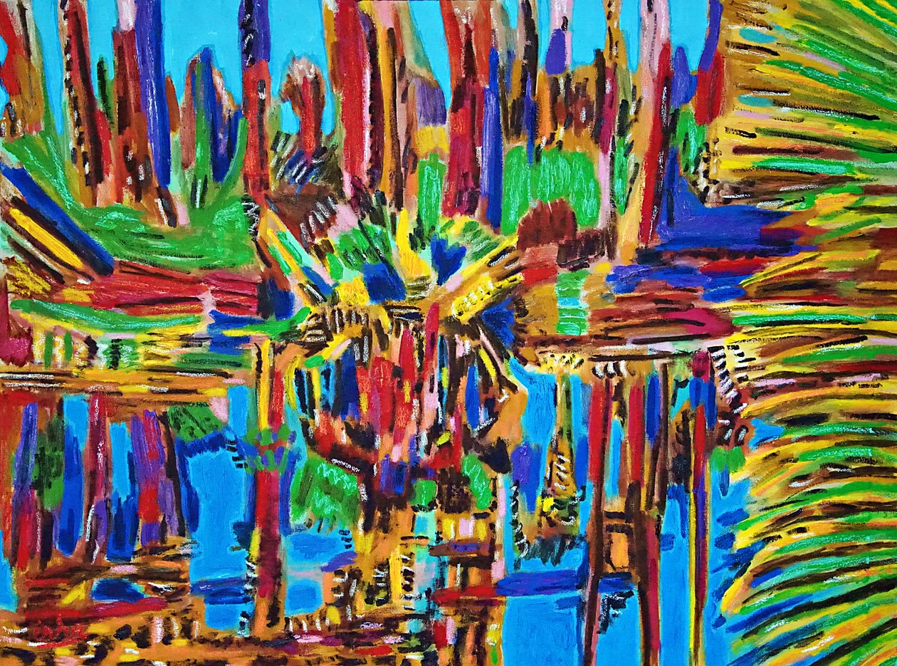 Estuario Abstrato II, .2018 (óleo sobre tela) de Gerhardt Isringhaus