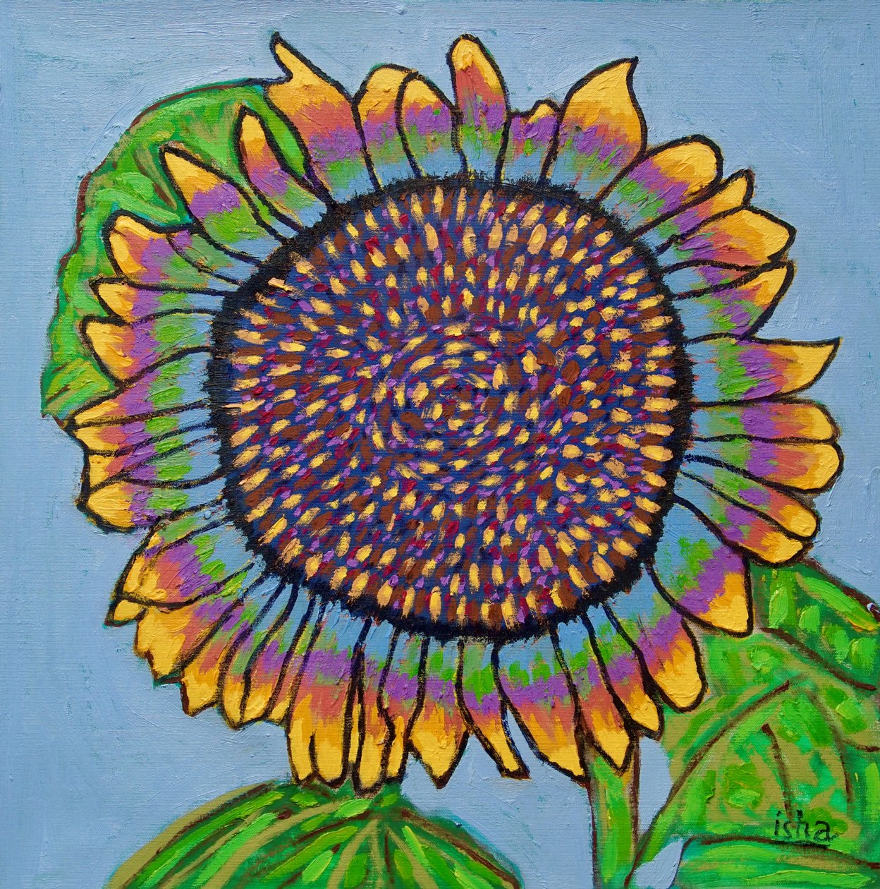Joyous Sunflower II, 2024 (óleo sobre tela) de Gerhardt Isringhaus