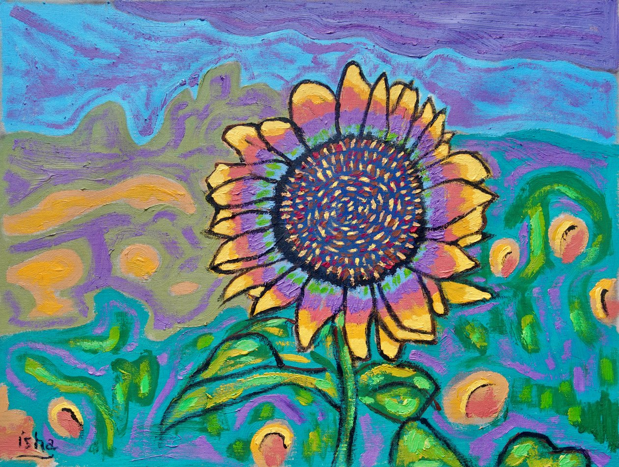 Joyous Sunflower I, 2024 (óleo sobre tela) de Gerhardt Isringhaus