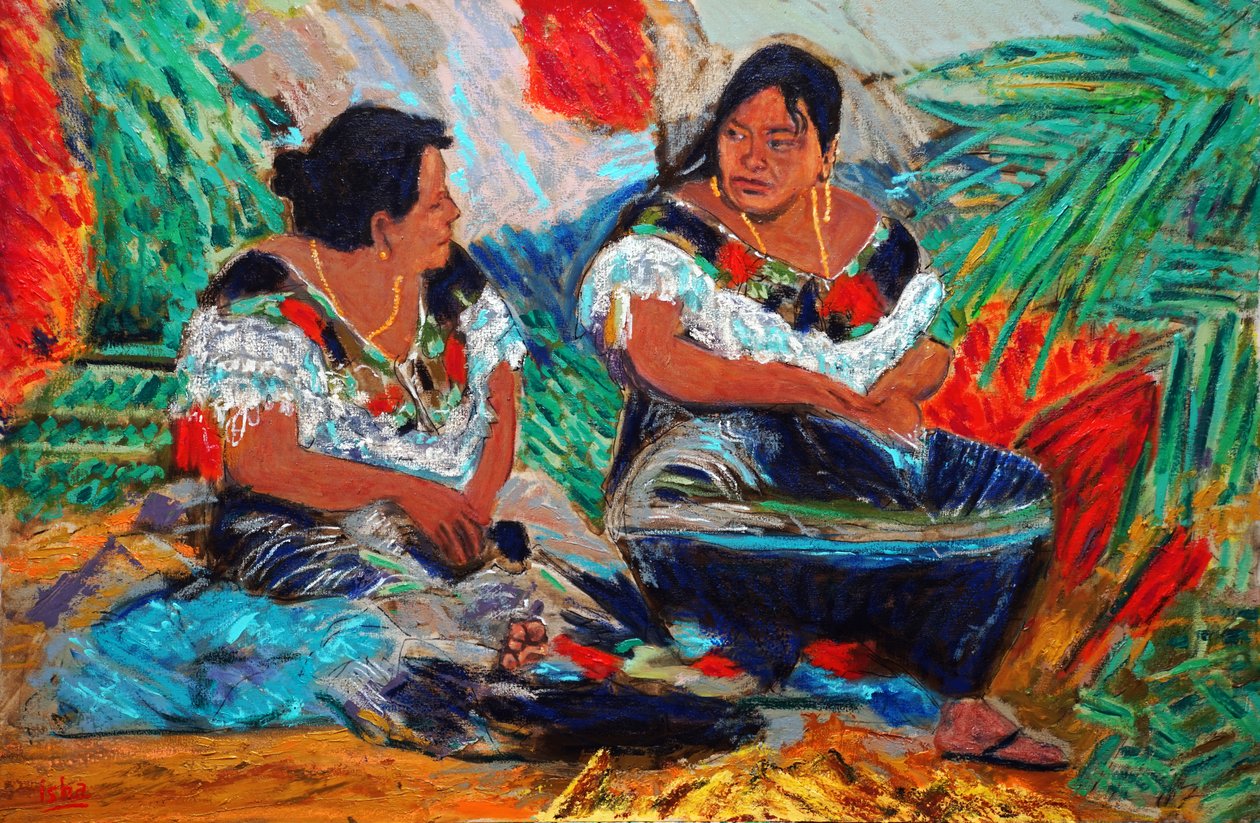 Senoras Maias, 2019, óleo sobre tela de Gerhardt Isringhaus