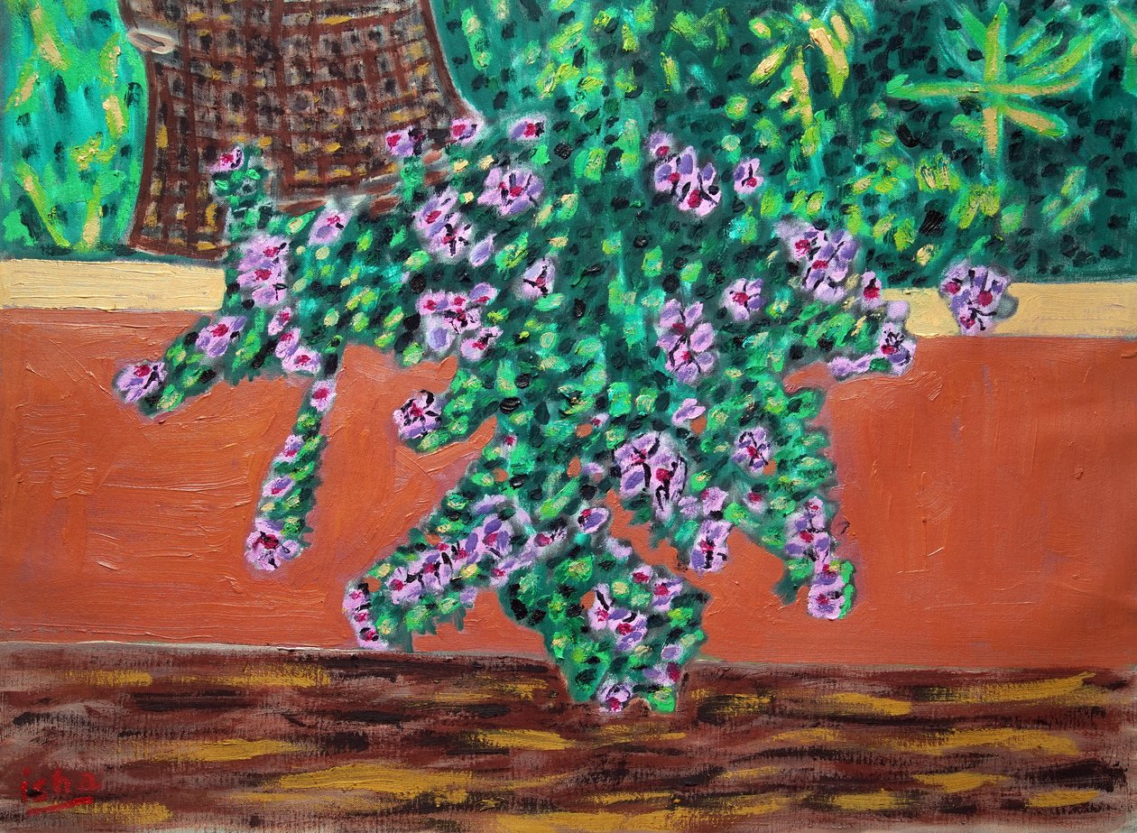 Rosy Periwinle, 2024 (óleo sobre tela) de Gerhardt Isringhaus