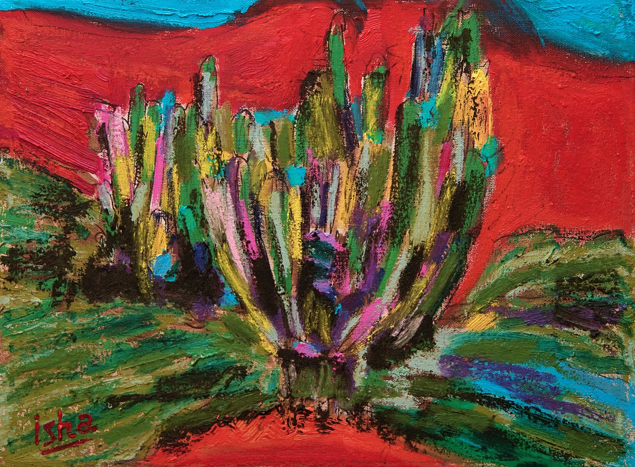 Espírito de Saguaro, 2018, óleo sobre tela de Gerhardt Isringhaus