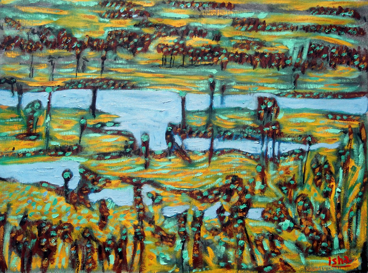 Oásis de Santiago, 2024 (óleo sobre tela) de Gerhardt Isringhaus