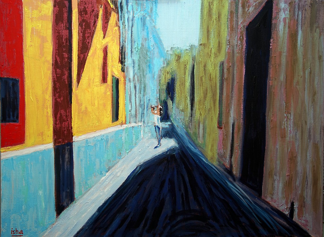 Senorita Selfie en Sol, 2020 (óleo sobre tela) de Gerhardt Isringhaus