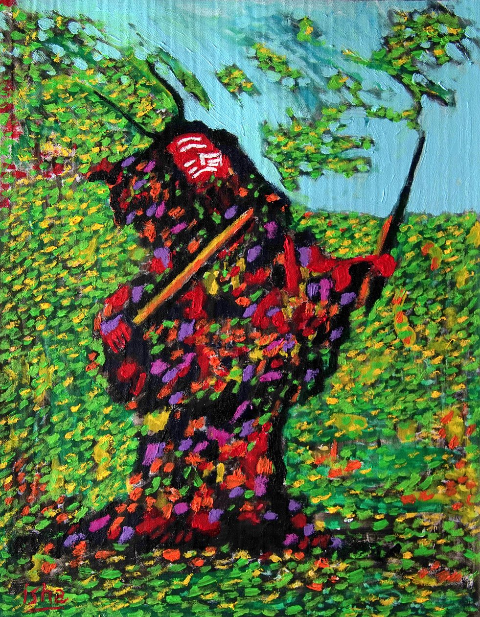 Xamã da Sibéria, 2020 (óleo sobre tela) de Gerhardt Isringhaus