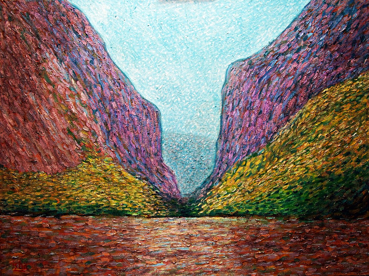 Sumidero Canyon,2019 (óleo sobre tela) de Gerhardt Isringhaus