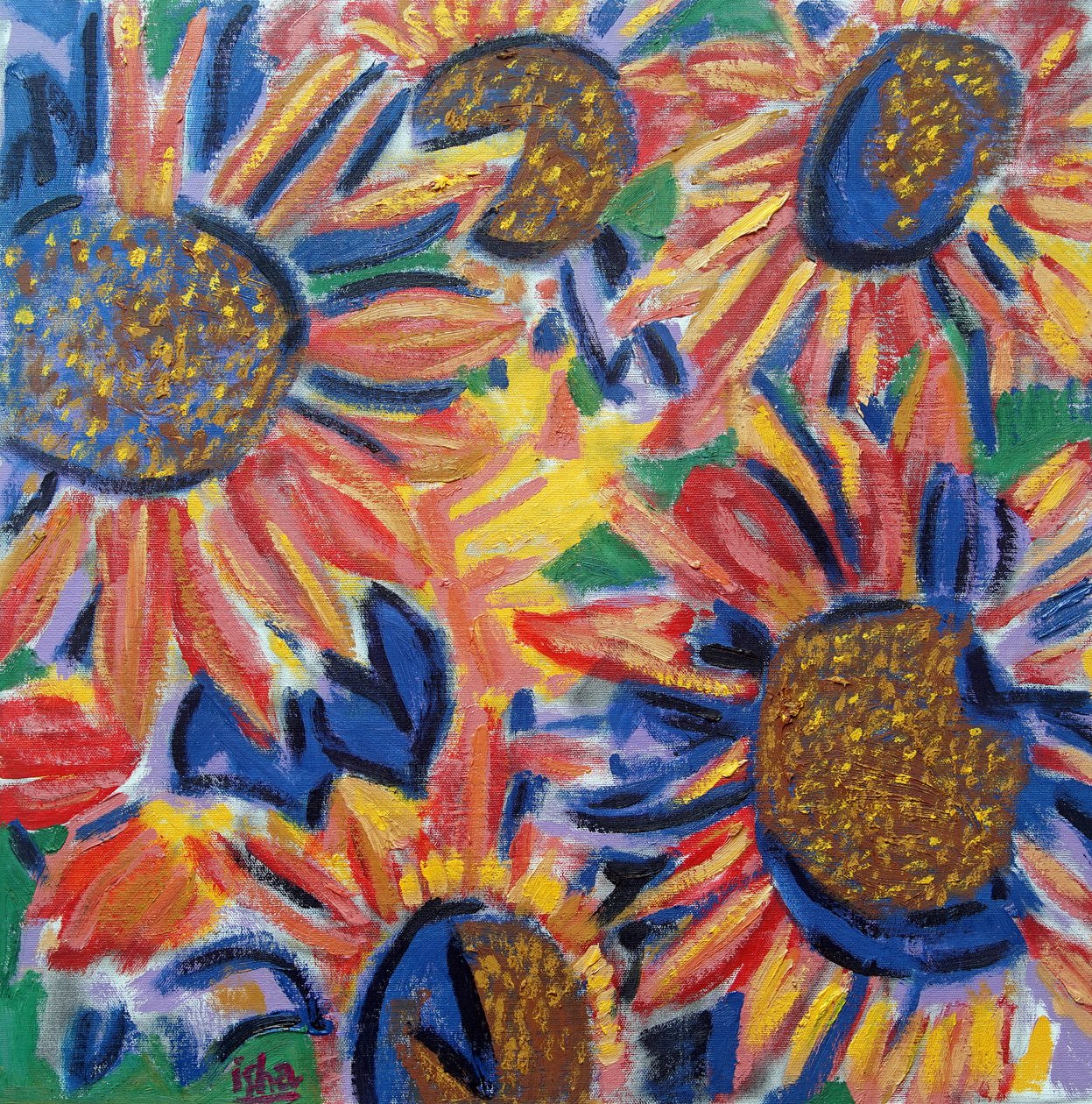 Sunflower Warm, 2024 (óleo sobre tela) de Gerhardt Isringhaus