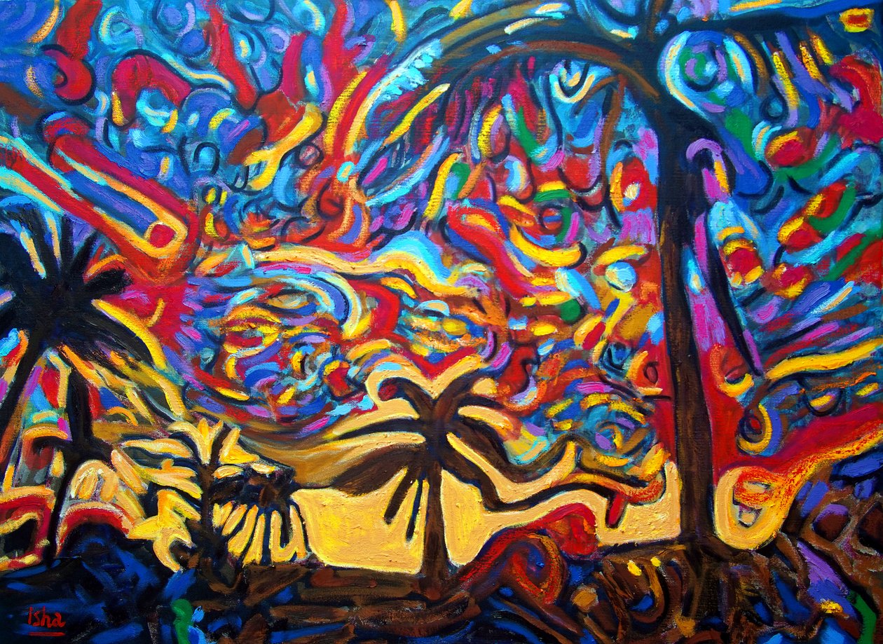 Visão Tarahumara,2023, óleo sobre tela de Gerhardt Isringhaus