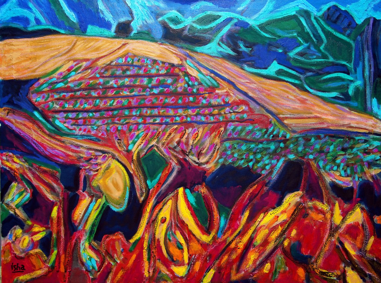 Vinha de Vishnu, 2022 (óleo sobre tela) de Gerhardt Isringhaus