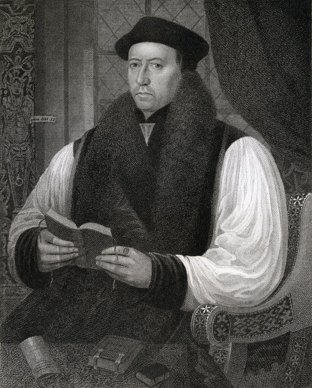 Retrato de Thomas Cranmer (1489-1556) de &39;British Retratos Lodge&39;, 1823 de Gerlach Flicke