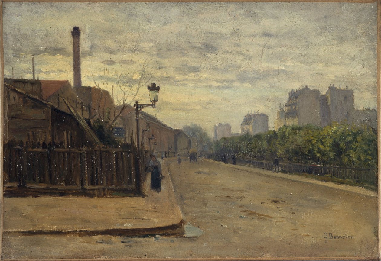 Rue Auguste-Cain, cerca de 1900 (óleo) de Germain Eugene Bonneton