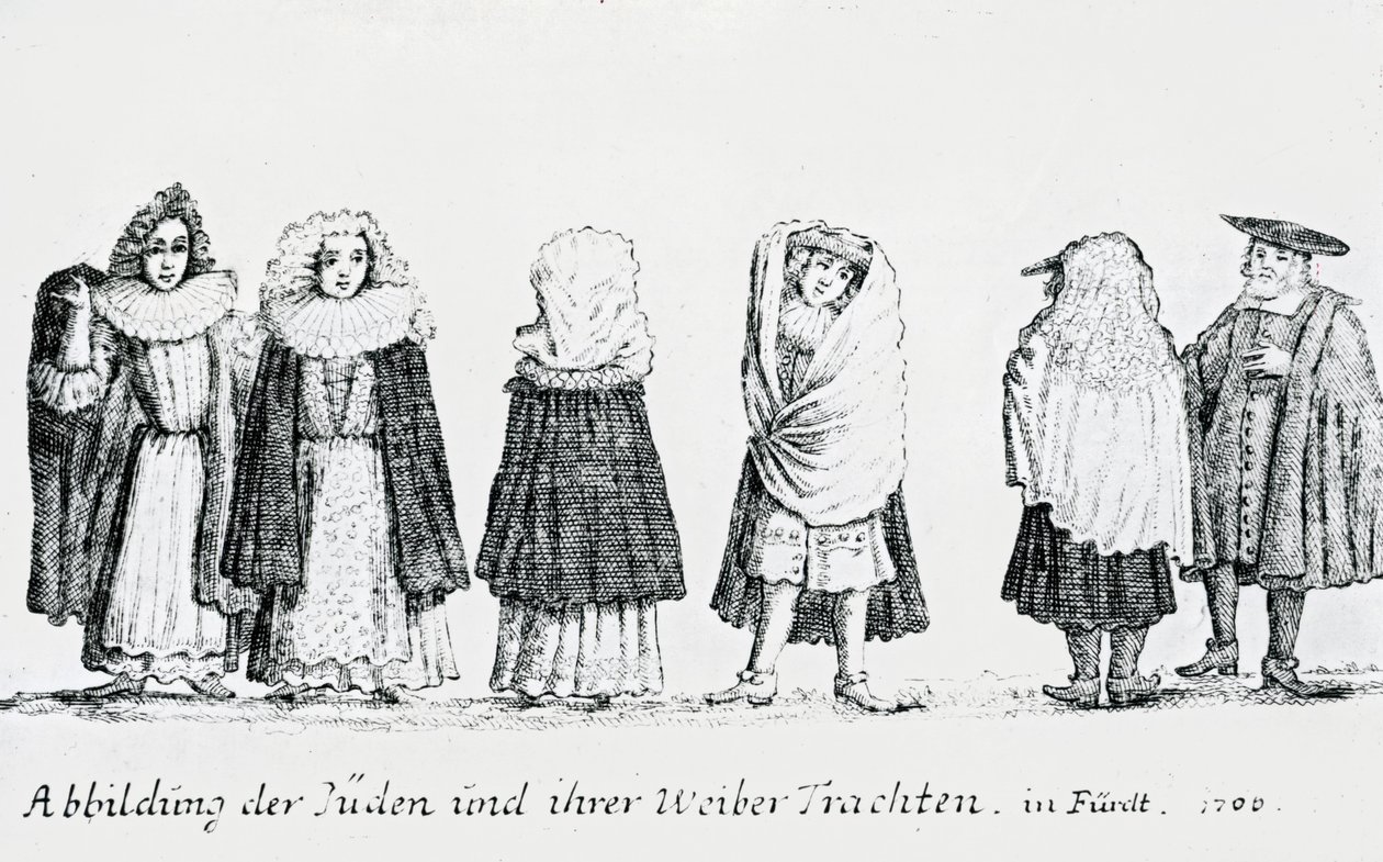 Uma representação do povo judeu e seu vestido, 1706 de German School