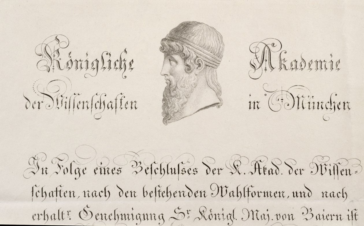Um documento oficial da Academia Real de Ciências de Munique de German School