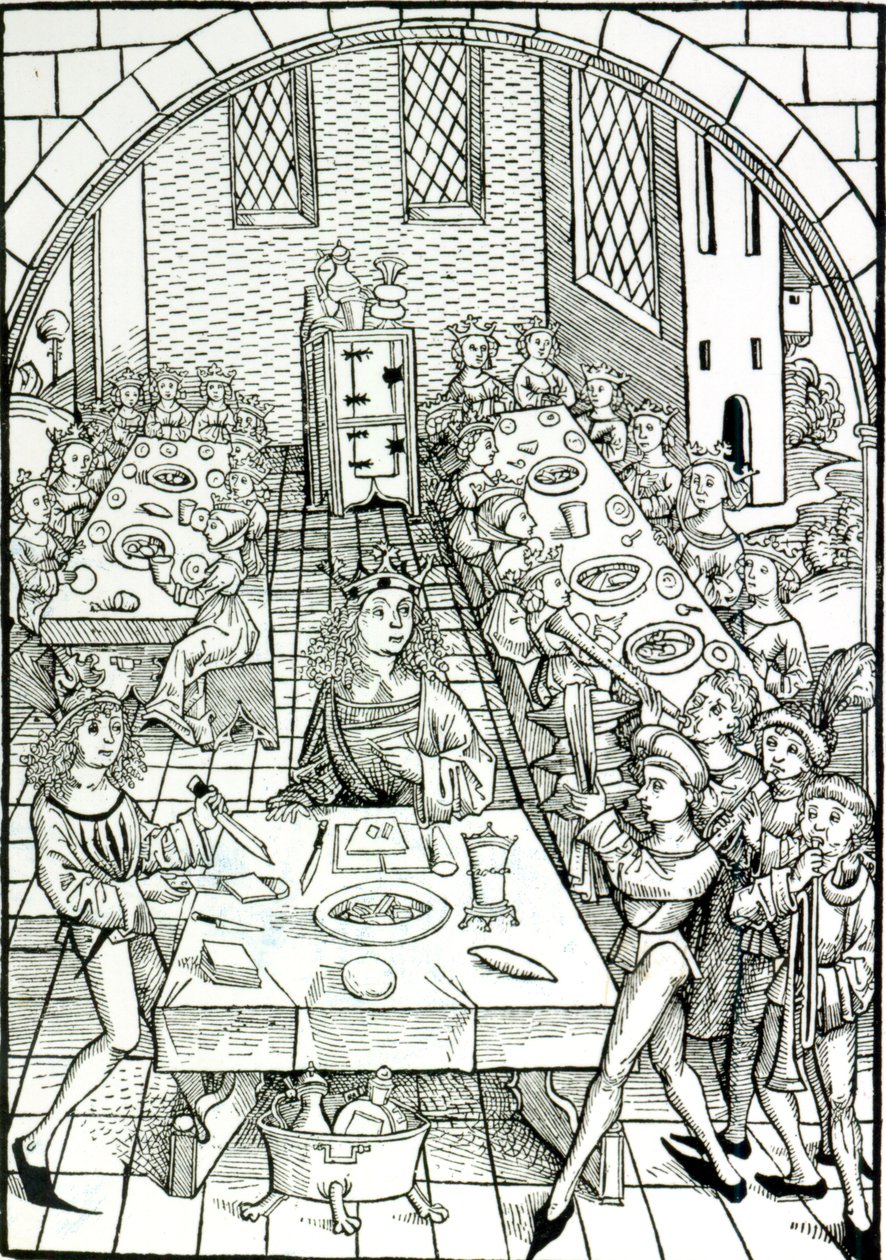 Um banquete principesco, 1491 de German School