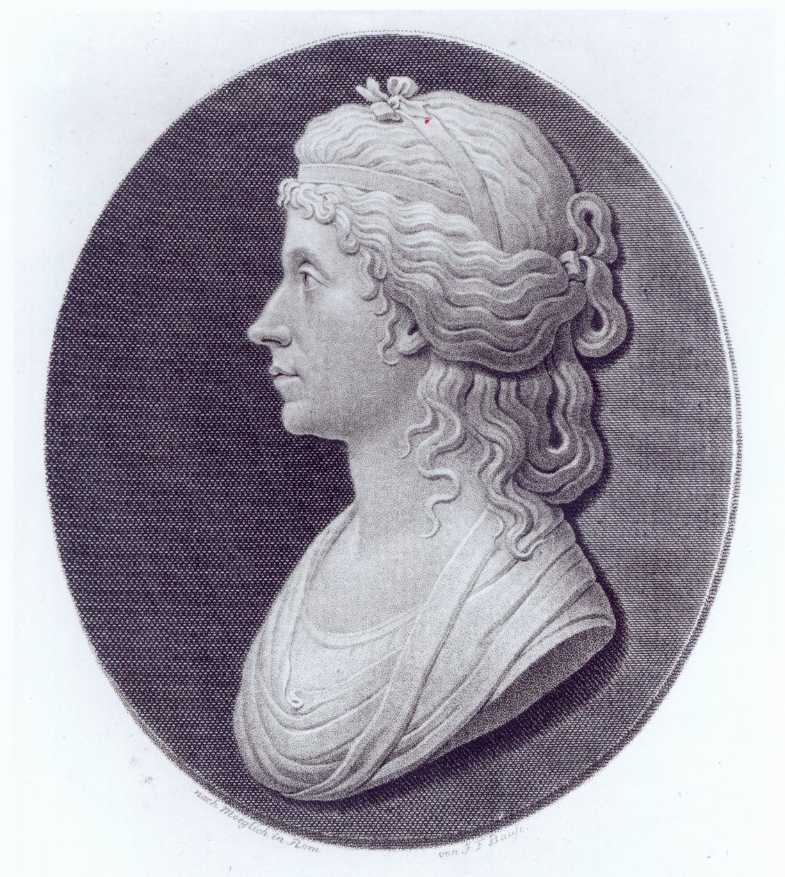 Angélica Kauffman, gravada por JF Bause de German School