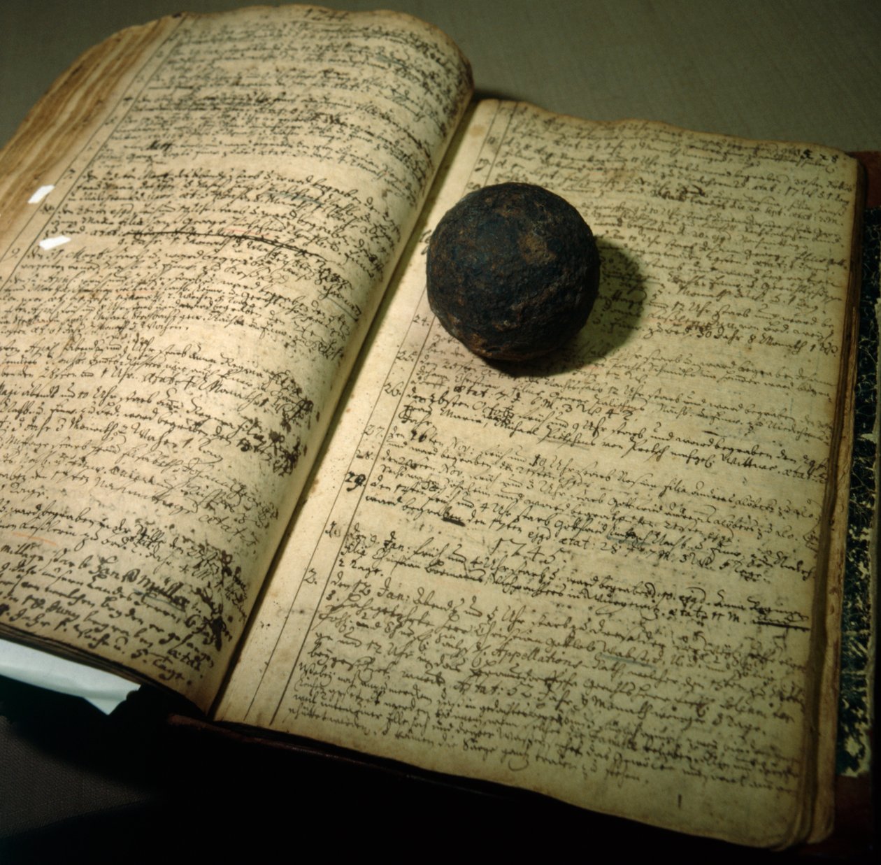 Livro de inscrição da época da Batalha de Kesselsdorf de German School