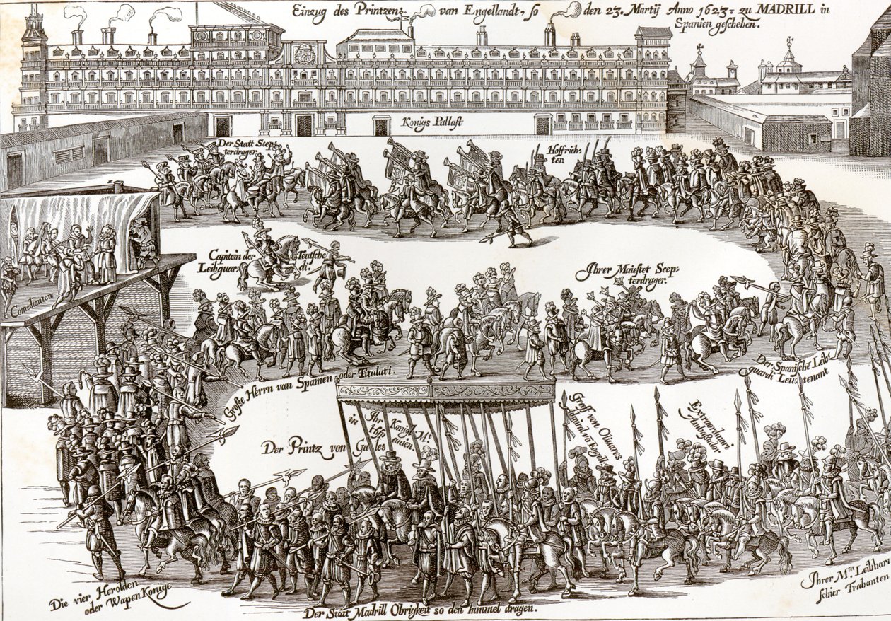 Entrada do príncipe Carlos I em Madri, 1623 de German School
