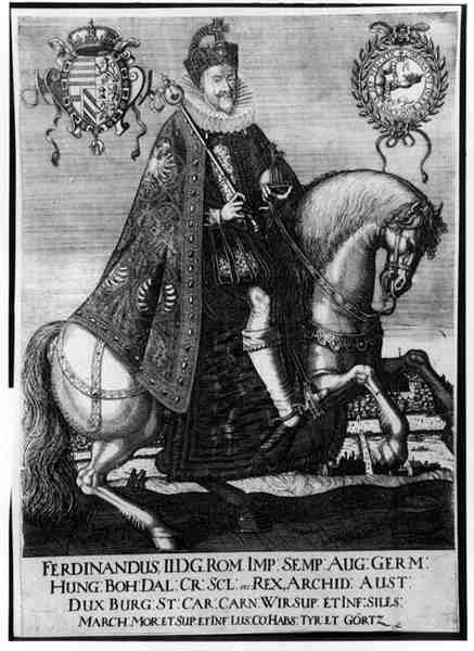 Retrato Equestre de Fernando II (1578-1637), Sacro Imperador Romano-Germânico de German School