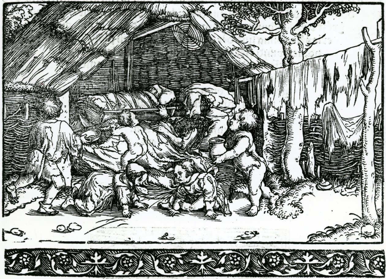 Camponeses Desalojados, Ilustração de Franciscus Petrarchas Da Artzney Bayder Glueck, 1532 de German School