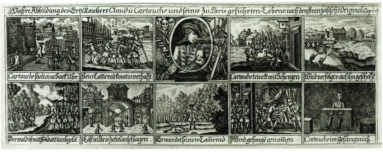 Explorações de Cartouche (1693-1721) de German School
