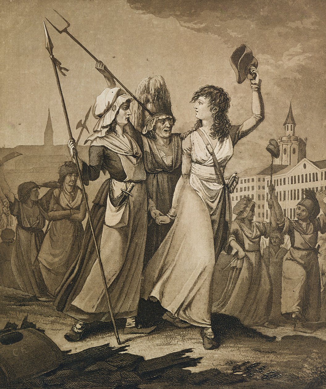 Fishwives de Paris, outubro de 1789 de German School