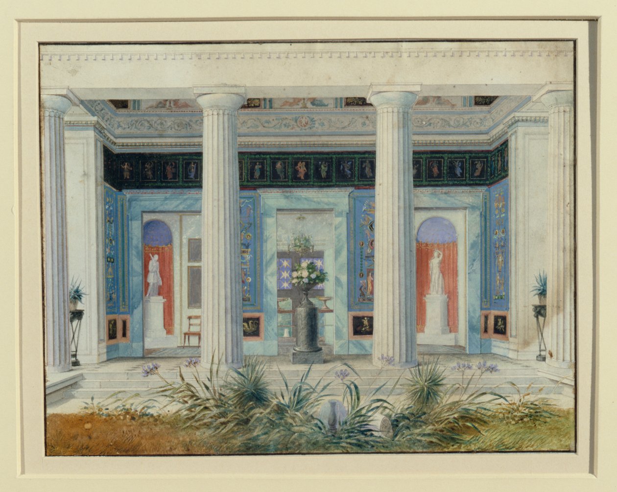 Pórtico de jardim, c.1834 de German School