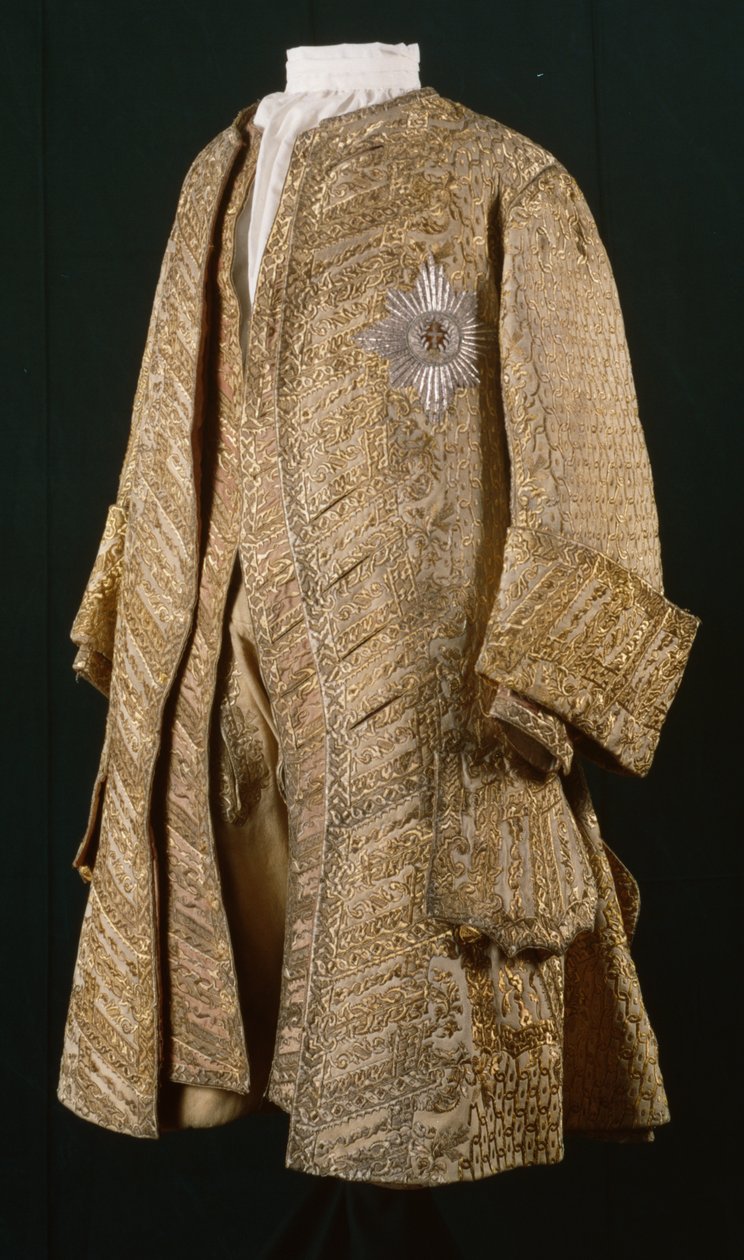 Traje de couro de agosto, o forte, (couro e ouro bordado) de German School