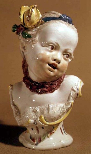 Nymphenberg busto de uma jovem garota, c.1761 (porcelana) de German School