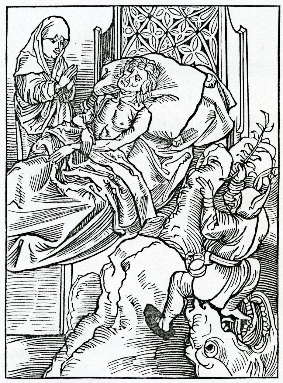 Deles, que jugement jugement em outro, ilustração de tradução inglesa de Alexander Barclay de &39;The Ship of Fools&39;, de uma edição publicada em 1874 de German School
