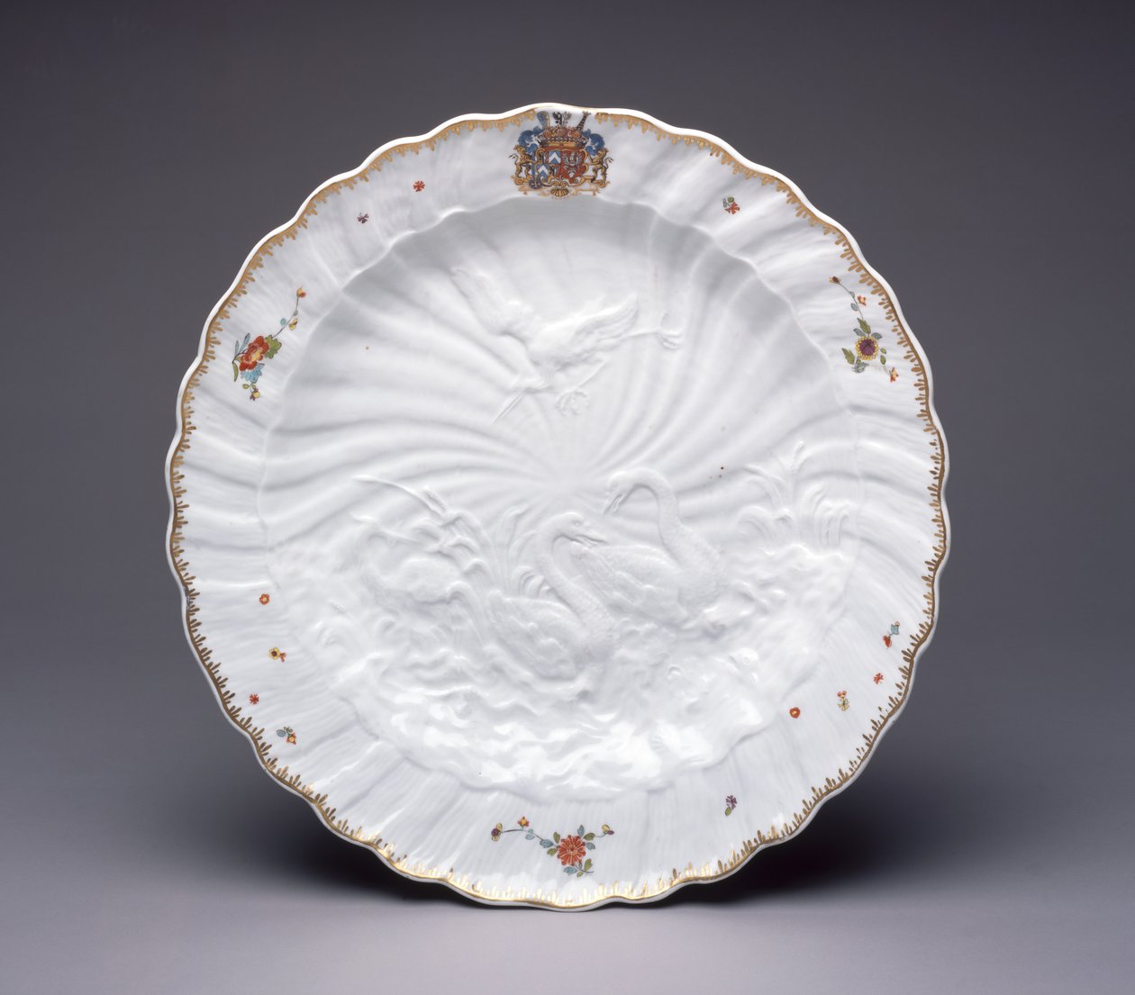 Prato do Cisne, Meissen Porcelana, c.1737-41 (porcelana de pasta dura) de German School