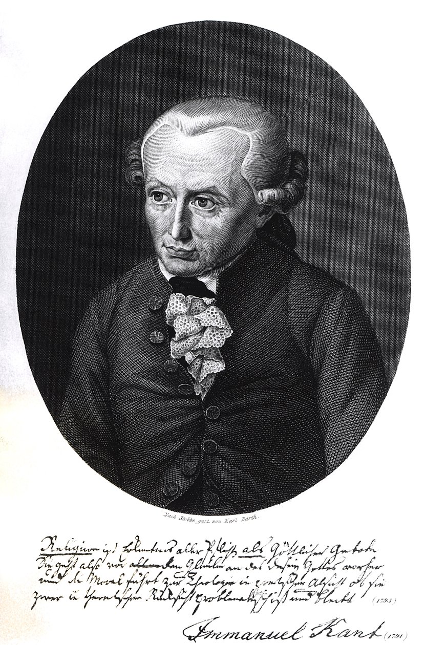 Retrato de Emmanuel Kant (1724-1804) de German School