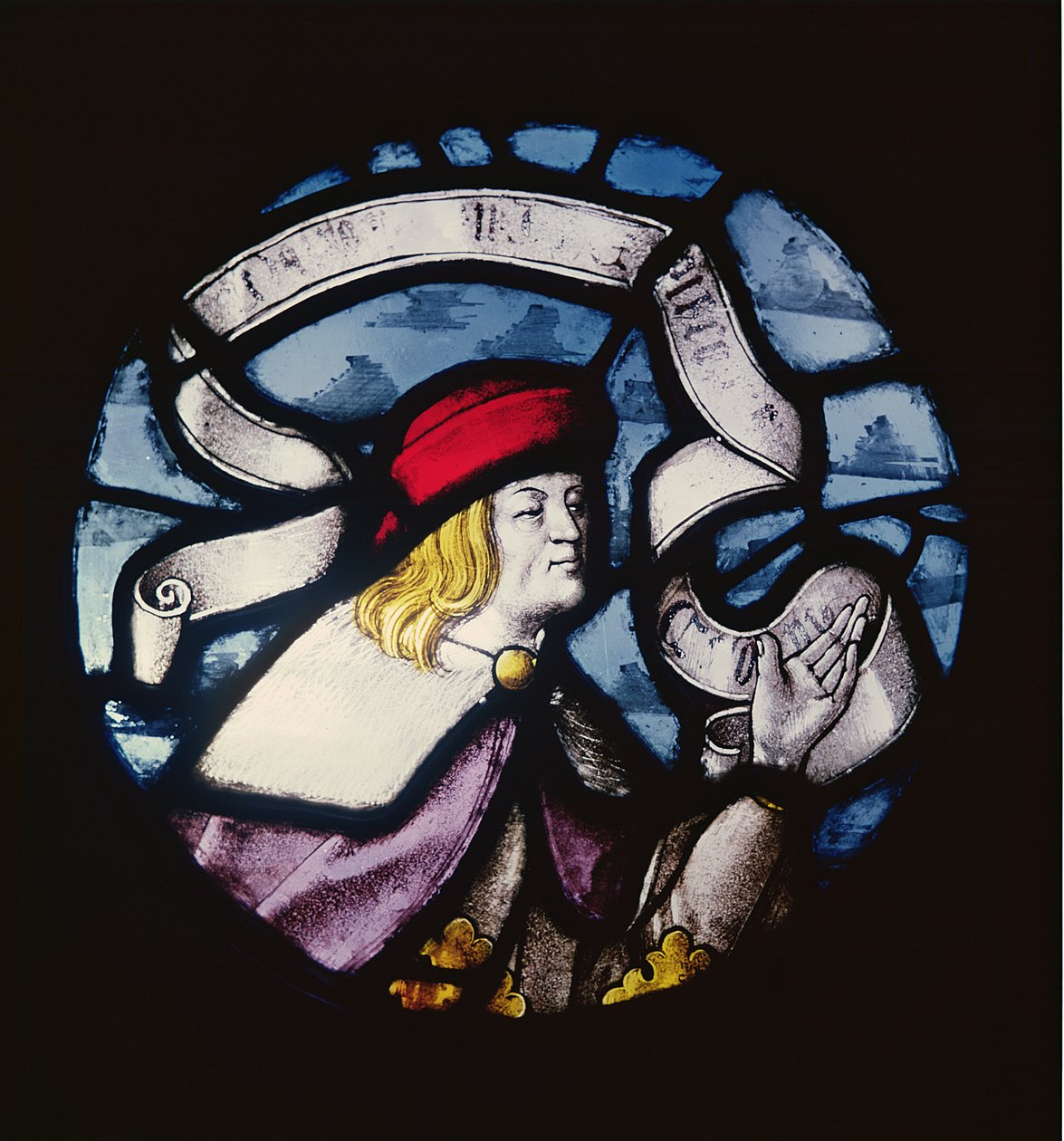 Rodada do profeta Daniel, do século XV (vitral) de German School