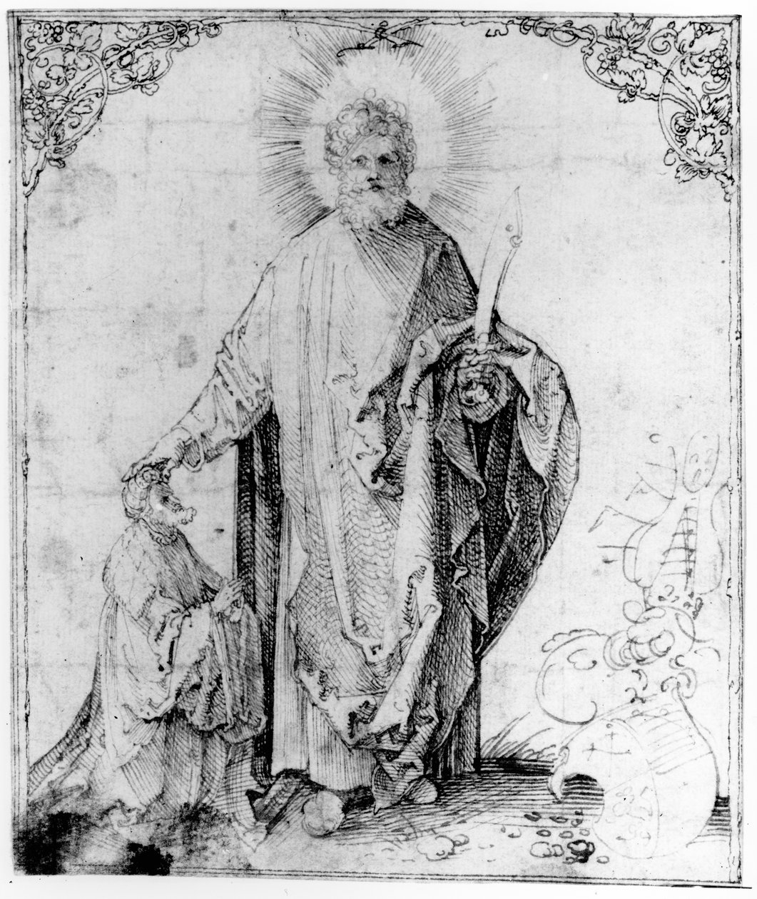 São Bartolomeu (caneta e tinta no papel) de German School