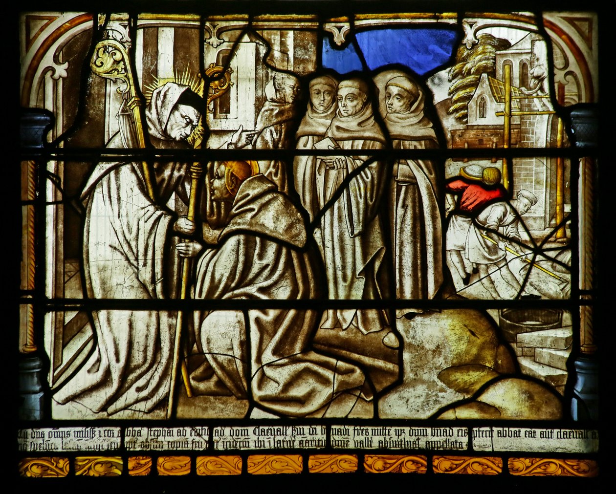 São Bernardo é enviado pelo Abade Harding para fundar Clairvaux, c.1500 de German School