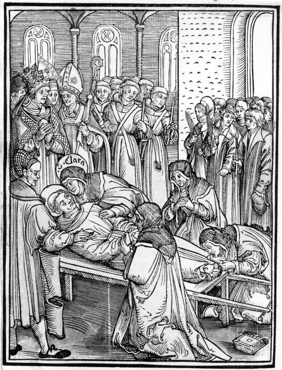 Santa Clara com a morte de um monge de German School