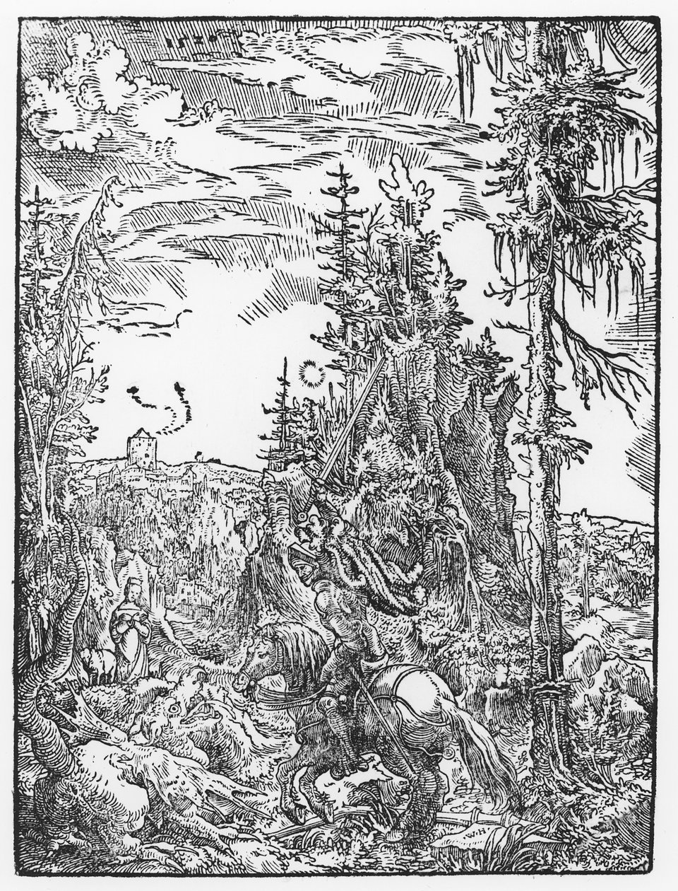 São Jorge e o Dragão, 1520 de German School