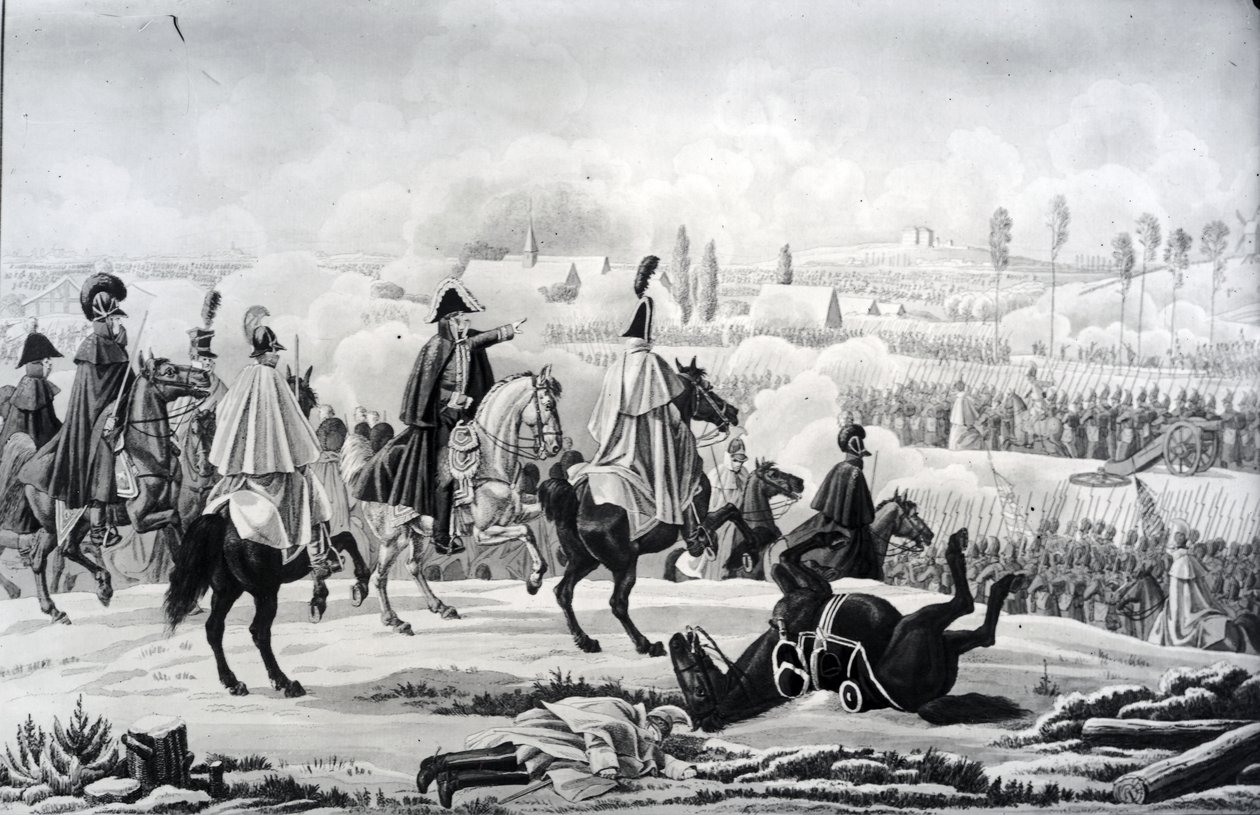 A Batalha de Brienne, 1º de fevereiro de 1814 de German School