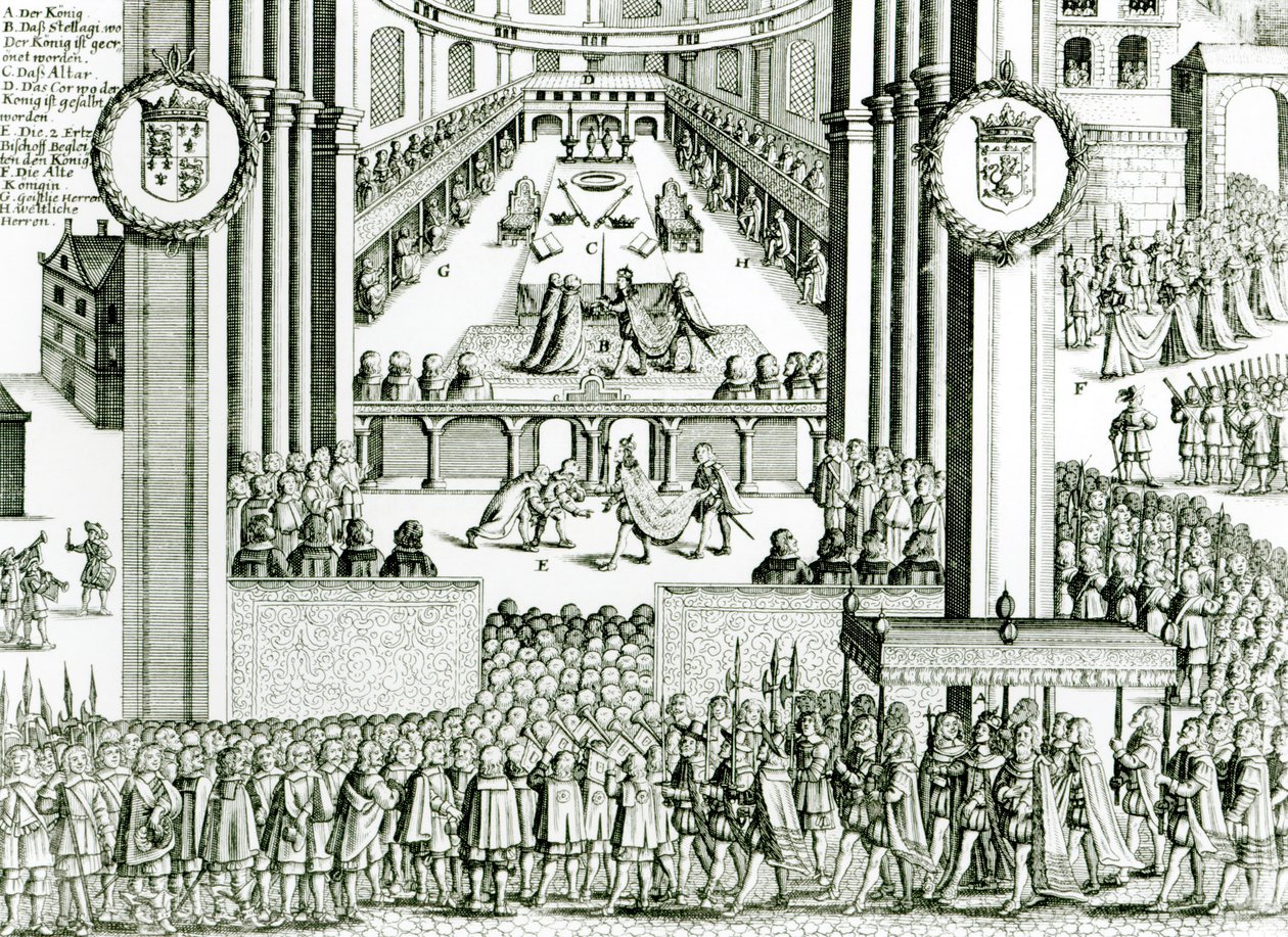 A coroação de Charles I de German School