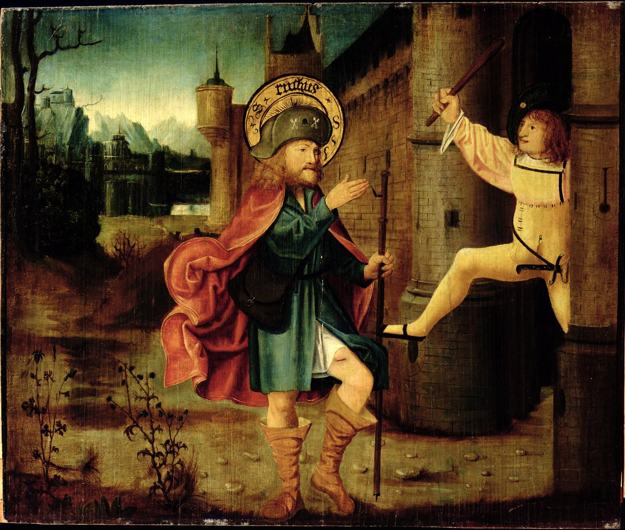 A Expulsão de São Roque de Roma (óleo sobre madeira) de German School