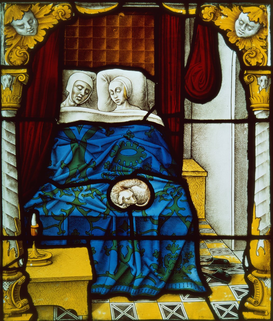 Tobias e Sara em sua noite de núpcias, ca 1520 de German School