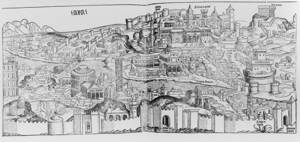 Vista de Roma, 1493 de German School