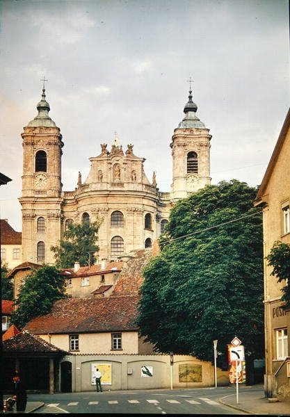 Vista da Abadia Beneditina, iniciada por Franz Beer (1660-1726) e completada por Christoph Thumb, Andreas Schreck e Donato Guiseppe Frisoni, 1715-28 de German School