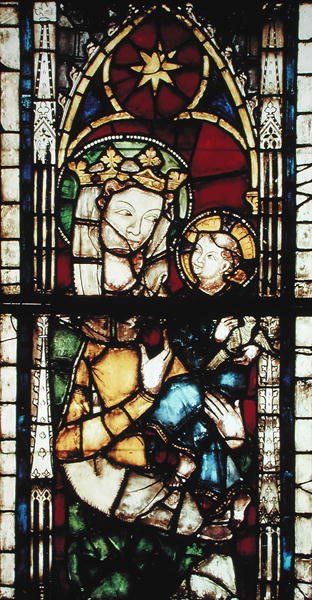 Janela retratando a Virgem e o Menino, do coro da igreja dominicana, c.1290 de German School