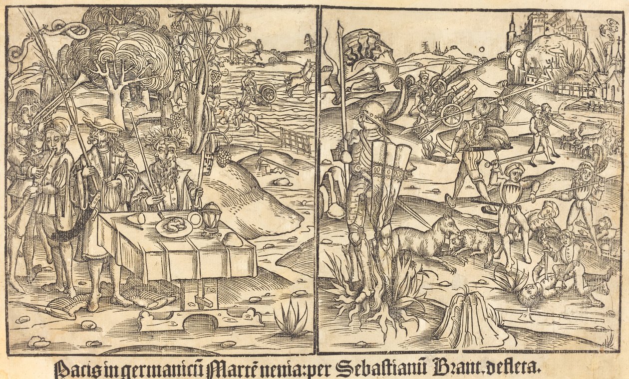 Alegoria da Guerra e da Paz de German 15th Century