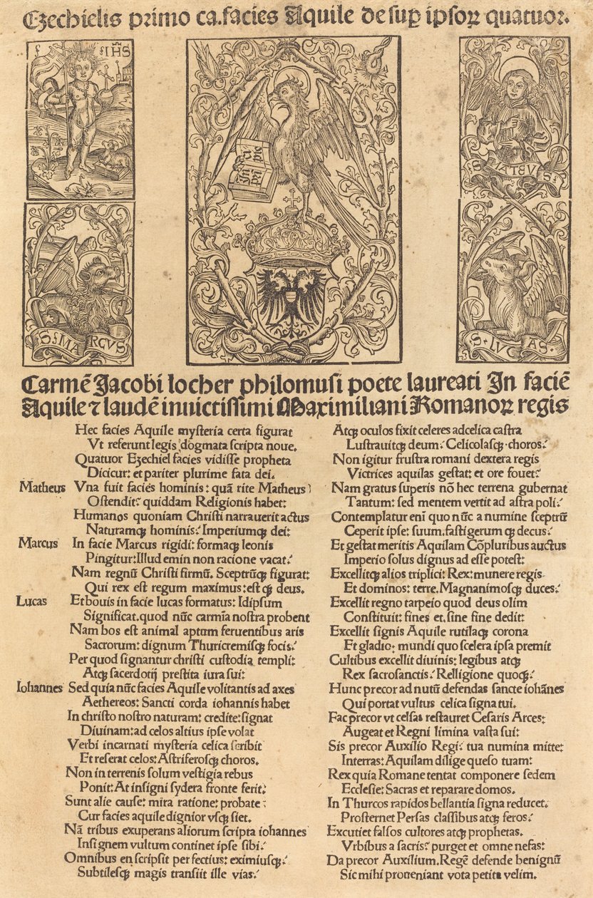 Alegoria da Águia e Imperador Maximiliano I de German 15th Century